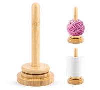 Soporte portátil de hilo de madera, enrollador de lana, carrete de lana, soporte giratorio para bolas de lana, soporte para bolas de lana de madera, soporte para bolas de hilo hecho a mano para tejer,