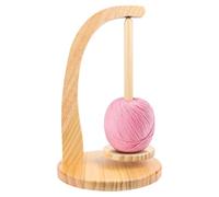 Soporte portátil de hilo de madera, enrollador de lana, carrete de lana, soporte giratorio para bolas de lana, soporte para bolas de lana de madera, soporte para bolas de hilo hecho a mano para tejer