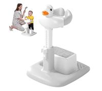 Soporte portátil de pie para baby shower, ducha de pie con altura ajustable antipellizcos y reposabrazos para cambiarse de ropa, soporte de ducha, regalo ideal para 8-36 meses
