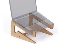 Relaxdays Soporte de bambú para portátiles 10-15 marrón claro