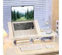 Soporte Portatil Escritorio,51,5*24*9,5 Cm Multifuncional,Altura Ajustable En Cinco Niveles,Diseño Ergonómico,Adecuado Para Leer y Trabajar,Apto Para Computadoras Portátiles De Menos De 17 Pulgadas