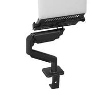 Soporte portátil Gas Spring - Telescopic Free-Suspension | Adjustable Monitor Holder,Ergonomic Positioning | Multifuncional Tablet Bracket For Office, Home, Study &Movie Watching | Black Stainless