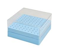 Soporte portátil para brocas de manicura, 100 unidades, transparente, organizador para salón o uso doméstico, soporte para brocas de uñas