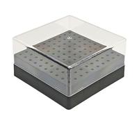 Soporte portátil para brocas de manicura, 100 unidades, transparente, organizador para salón o uso doméstico, soporte para brocas de uñas