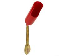 Soporte portátil para caña de pescar con extremo puntiagudo para uso en el suelo, soporte plegable para caña de pescar playa, río, 32 cm, rojo