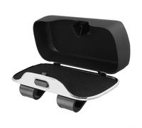 Soporte portátil para gafas de sol de coche para uso en visera, funda de plástico ABS para asegurar gafas y proteger lentes mientras conduces con diseño compacto (negro)