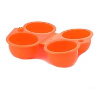 Soporte portátil para huevos con asa, 2 compartimentos, resistente a los golpes, plástico PP, ligero, caja compacta para camping, picnic, al aire libre, naranja, 11,5 x 6,9 x 6,8 cm (naranja)