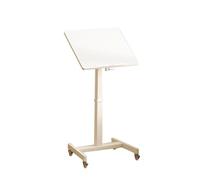 Soporte portátil para podio con ruedas giratorias, altura ajustable para bodas, aulas, salas de conferencias