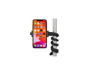 Soporte porttil de telfono celular flexible ITodos para la caminata de la cinta de correr del carrito de la bicicleta de la cinta de compra del car