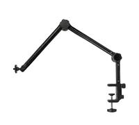 Soporte profesional de cámara ajustable de 3 secciones con brazo de micrófono de tornillo de 1/4 pulgadas para configuraciones estables en el hogar, soporte ajustable para cámara Micr