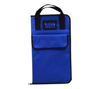 Soporte profesional para baquetas con bolsillos grandes - Estuche organizador resistente para 12 pares de baquetas para músicos y adolescentes, color azul