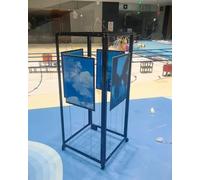 Soporte profesional para carteles con kit de fijación para publicidad institucional, exposiciones fotográficas, banco, ajustable, fácil instalación, ideal para eventos y promociones