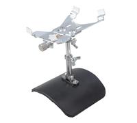 Soporte profesional para guitarra antivibraciones, abrazadera ajustable plateada, base antideslizante negra, presente para músico clásico, soporte para guitarra con base negra