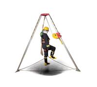 Soporte Protección Contra Caídas Para Espacios Confinados Poste Rescate Para Alcantarillado Trípode De Rescate De Emergencia Con Cabrestante Autoblocante Para Pozos Registro/lugares Altos/cementerios(