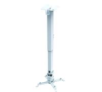 Soporte proyector - Soporte inclinable para Techo, Color Blanco, Ajustable, Fabricado en Acero, fácil instalación y compatibilidad Universal.