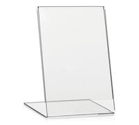Soporte publicitario 5xDIN A6, soporte en L, soporte en L en formato vertical, soporte de mesa de PLEXIGLAS original (paquete de 5)