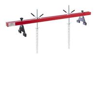 Soporte Puente Nivelador Ajustable para Motores y Transmisiones de Vehículos Pesados con Capacidad de 500 kg Incluye 2 Cadenas de Fijación y Almohadillas Antideslizantes Herramienta Talleres Mecánico