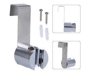 Soporte pulverizador de bidé de acero inoxidable para inodoro, soporte ajustable de doble posición con acabado galvanizado, accesorio de baño de 1 pieza