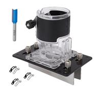 Soporte Ranurado Para Máquina De Recortar - Base 2 En 1 Para Recortadora | Guía Preciso Para Uniones De Paneles En Muebles Armarios Y Marcos De Ventanas