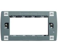 Soporte rectangular 4 módulos, diseño funcional, fácil instalación, ideal para organizar y distribuir conexiones eléctricas.