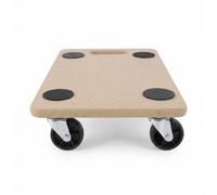Soporte Rectangular con Ruedas para Macetas y Jardineras, Plataforma Movil de Madera para Tiestos Pesados Interior y Exterior, Base con Ruedas Giratorias Balcon