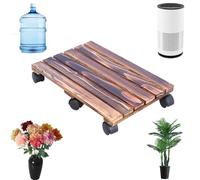 Soporte rectangular de madera para plantas, con ruedas giratorias de 360°, fácil de mover, organizador para plantas de interior y exterior, ahorra tiempo, 30 x 40 cm, 30 x 60 cm (1 unidad de 30 x 60