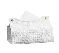 Soporte rectangular para caja de pañuelos, moderno, de piel sintética, servilletero, decorativo, cubo, para encimera de baño