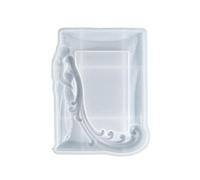 Soporte rectangular para marco de fotos, moldes de fundición, soporte de almacenamiento de mesa, resina epoxi, marco de fotos, moldes de exhibición para resina