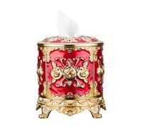 Soporte redondo esmaltado para pañuelos de polipropileno, resistente, rojo