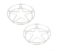 Soporte redondo para ollas de alambre de 24,5 cm, herramienta de cocina, soporte redondo para ollas de alambre (2 piezas)