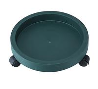 Soporte Redondo para Plantas de 9 Pulgadas con Ruedas: Base de Resina Duradera para Uso en Interiores y Exteriores, macetas, decoración de Patios y como Soporte móvil para Plan