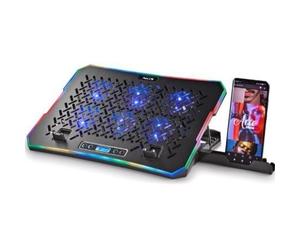 Soporte Refrigerante NGS Hero Stand para Portátiles hasta 15.6"/ Iluminación LED