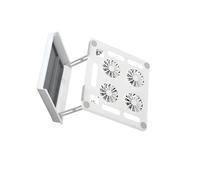 Soporte resistente de acero al carbono para laptop, ventilador de refrigeración integrado y base con bandeja de almacenamiento, soporte multifuncional para laptop