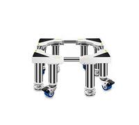 Soporte resistente para lavadora con ruedas ajustables, carrito de refrigerador móvil, base de acero inoxidable, se adapta a electrodomésticos de 45 a 65 cm, 4 pies y 4 ruedas, estable y duradero