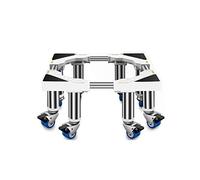 Soporte resistente para lavadora con ruedas ajustables, carrito de refrigerador móvil, base de acero inoxidable, se adapta a electrodomésticos de 45 a 65 cm, 4 pies y 4 ruedas, estable y duradero