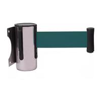 Soporte retráctil de barrera de cola, divisor de línea montado en la pared con cinta de seguridad, cinturón de control de multitudes para bancos, aeropuertos, hoteles y eventos, solución de gestión de