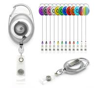 Soporte retráctil para gafa de yoyo transparente blanco - de Lanyards Tomorrow. Portarretratos extensibles para identificación de esquí, soportes de tarjeta con distintivo de pase, control de acceso