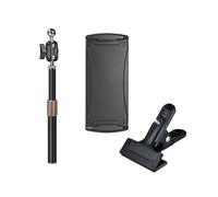 Soporte retráctil para tabletas de escritorio para dispositivos móviles de 14-21 cm/23-39 cm, brazo ajustable que asegura la abrazadera de agarre para rotación de transmisión en vivo, soporte de