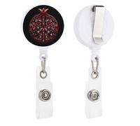 Soporte retráctil para tarjetas de identificación con signo de paz en una granada dividida para médicos, enfermeras, estudiantes, trabajadores de oficina