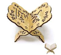 Soporte Retro del Corán,Soporte para libros de oración, Soporte de Corán,para Libros de Cocina, para Oficina, Escuela, Eid (marrón A)