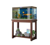 Soporte Robusto de Madera Maciza para Acuario con Soporte para Plantas, Apto para 5 a 40 Peces, Ideal para Que los Peces tomen el Sol y para Mantener Reptiles hogar y la of