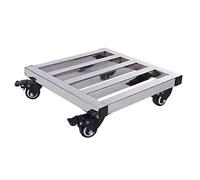 Soporte rodante de acero inoxidable para plantas de 12 pulgadas, 16 pulgadas, 20 pulgadas, con freno, carga máxima de 150 kg, para interiores y exteriores, jardín y balcón, rodillo duradero para
