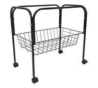 Soporte Rodante de Metal para Jaula de Pájaros con Estante Negro | Base con 4 Ruedas, Almacenamiento Inferior Integrado, Montaje Sencillo, Uso Interior para Pequeños Hogares