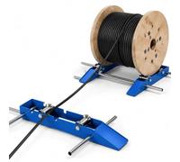 Soporte rodillo bobinas 3T, portatambor heavy duty para carretes cable | Soporte regulable de doble carril para bobinas - Hasta 59", devanado suave para cables grandes