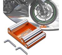 Soporte Rodillo Moto,Rodillo Moto Rueda Trasera,Caballete Moto,Naranja | Soporte Rueda Moto para Limpieza de Neumáticos y Lubricación Cadenas Moto Medianas < 220 kg y Ancho de Neumático <180 mm