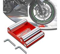 Soporte Rodillo Moto,Rodillo Moto Rueda Trasera,Caballete Moto,Roja | Soporte Rueda Moto para Limpieza de Neumáticos y Lubricación Cadenas Moto Medianas < 220 kg y Ancho de Neumático <180 mm