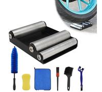 Soporte Rueda Moto,Caballete Trasero Delantero Moto + Kit Cepillo Limpieza
