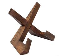 Soporte rústico de madera marrón para libros de recetas para encimera de cocina, soporte de libro de cocina de ángulo ajustable, revistero de 21 x 6.5 pulgadas para organización del hogar, estantes de