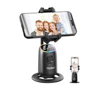 Soporte Seguimiento Facial, Rollei Easy Creator Desktop Trípode Móvil 360° Seguimientos Automático AI Palo Selfie de Teléfono con Tipo C Carga para Tiktok Youtube Live Streaming Video Grabación Vlog