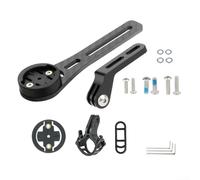 Soporte seguro de fibra de carbono para bicicleta de carretera compatible con Garmin y para manillar de soporte Bryton con 2 agujeros para tornillos que proporcionan una fijación estable (127 mm)